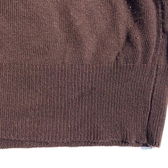 Fiii Men’s VTG Lightweight Mock Turtleneck Sweater XL Brown, Cotton/Rayon Italy - Picture 5 of 7